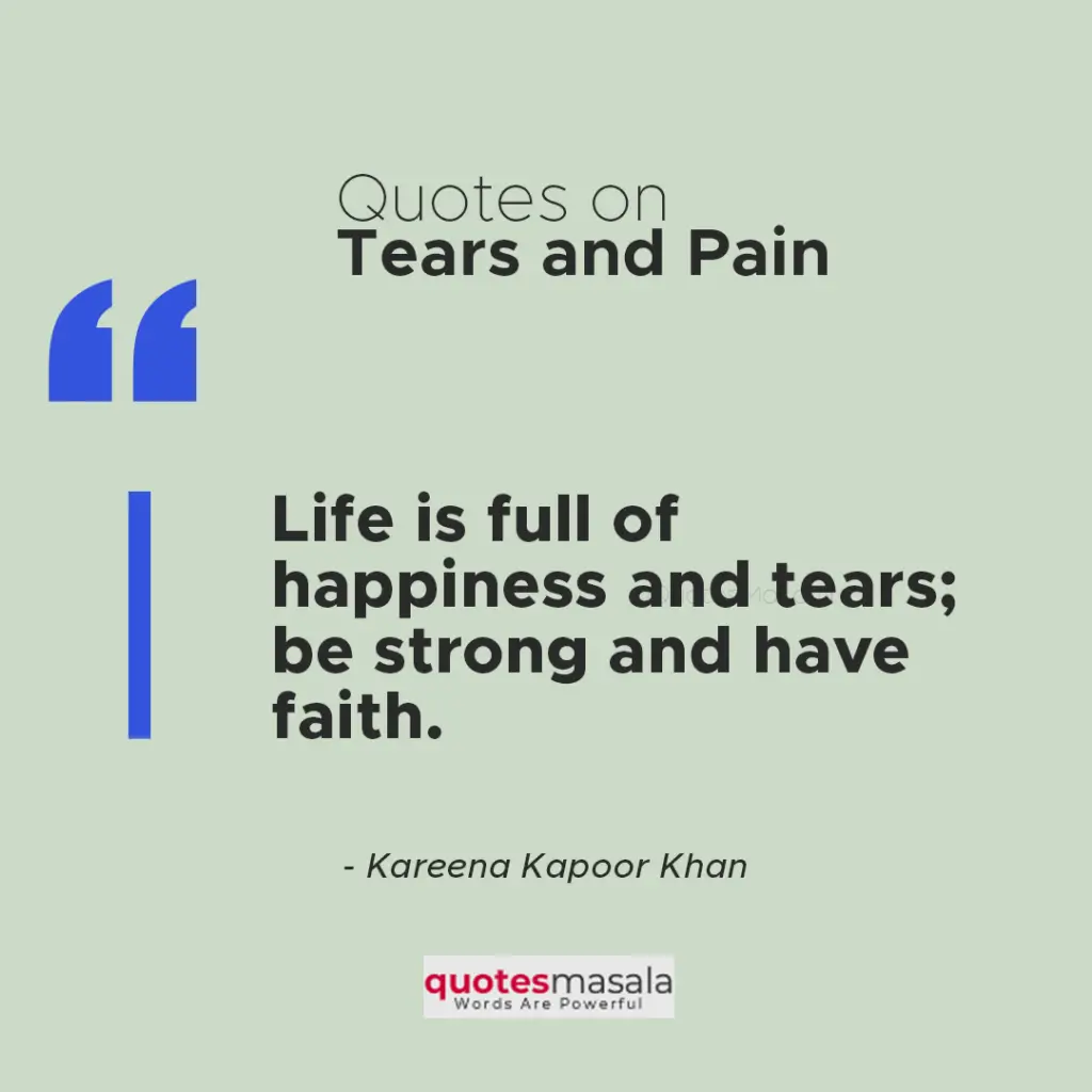 Quotes on tears pain images
