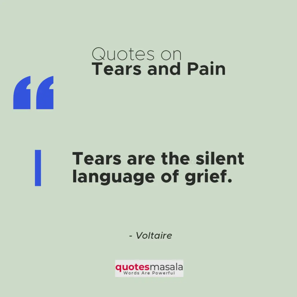 Quotes on tears pain images