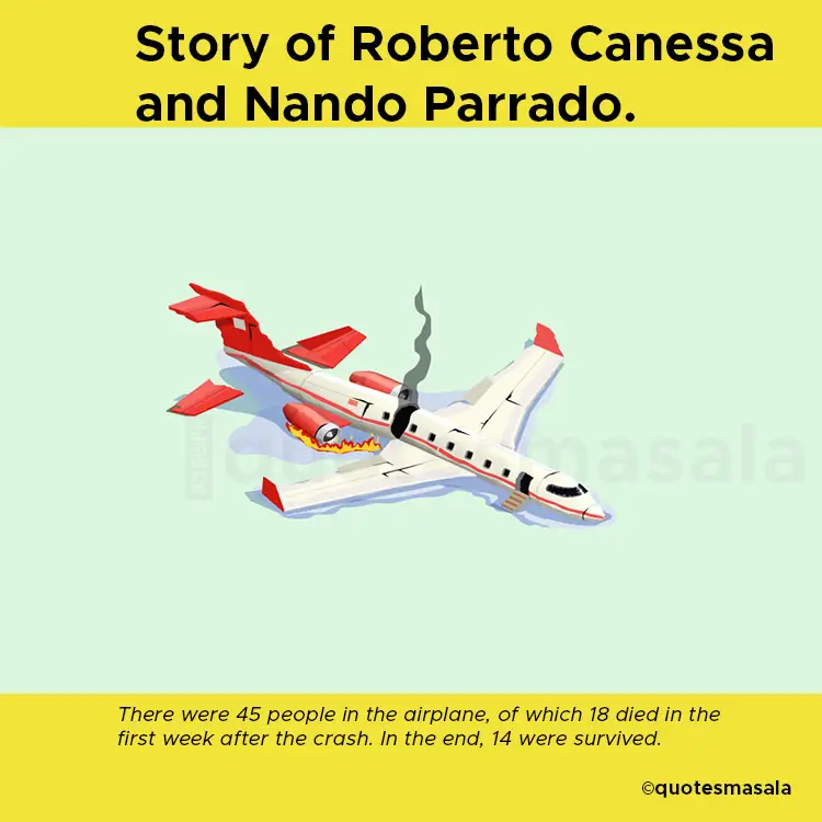 Illustration of their plane crashed 